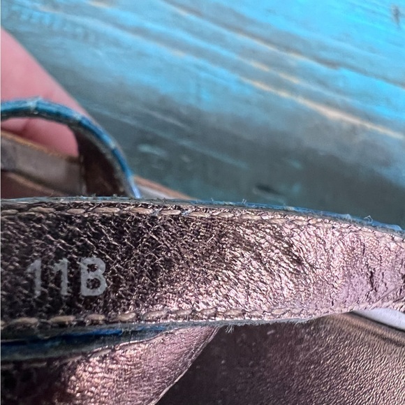 Cole Haan Nike Air Bronze & Blue Sandals Size 11 - Picture 13 of 15